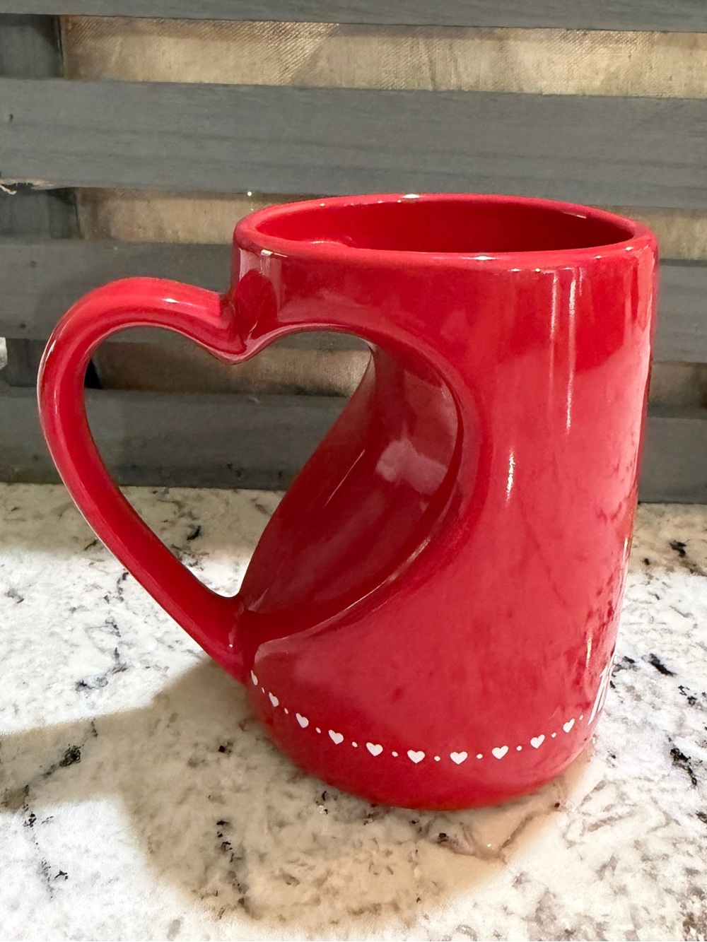 Krispy Kreme Doughnuts 3-D Heart Handled Coffee Tea Cocoa Mug Cup Red Valentine